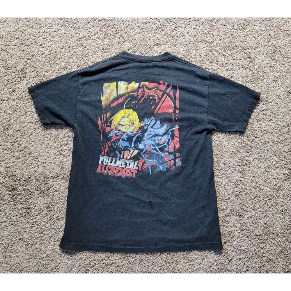 Vtg Y2K 2005 Fullmetal Alchemist Promo T-Shirt Mens L Edward Elric Funimation